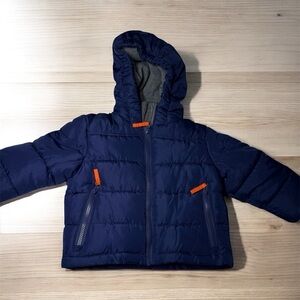 Rothschild Navy Puffer Jacket with Hood – Size 18M